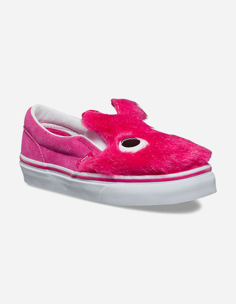 VANS Slip On Friend Party Fur Magenta & True White Girls Shoes image number 1