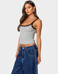 EDIKTED Jude Lacey Ribbed Tank Top image number 3