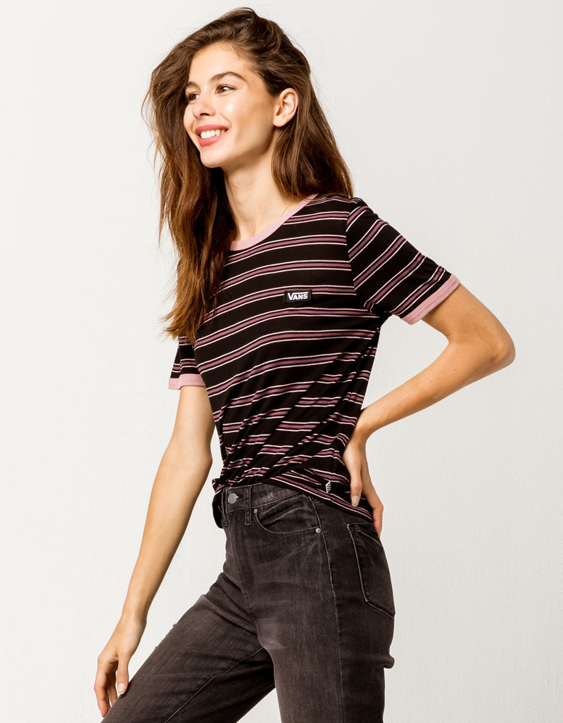VANS Evermore Stripe Womens Ringer Tee image number 1