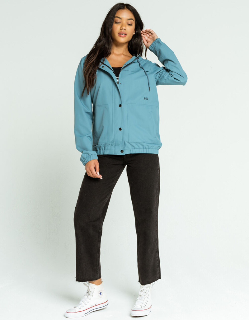 VOLCOM Enemy Stone Womens Light Blue Windbreaker Jacket image number 3