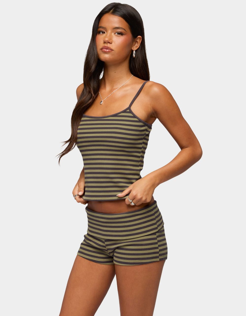 EDIKTED Jody Striped Ribbed Tank Top image number 1