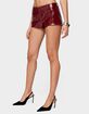 EDIKTED Mcrae Faux Leather Micro Shorts image number 2