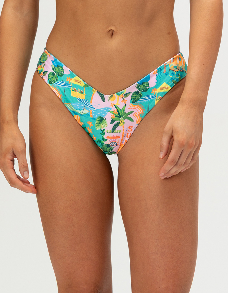 KULANI KINIS Sunlit Spritz Cheeky V Bikini Bottoms image number 2