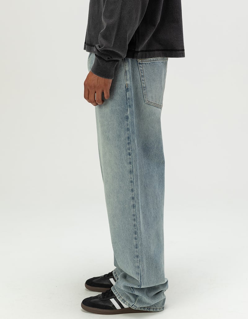 RSQ Mens Extra Baggy Embroidered Jeans image number 2