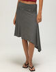FULL TILT Womens Low Rise Stripe Asymmetric Midi Skirt image number 2