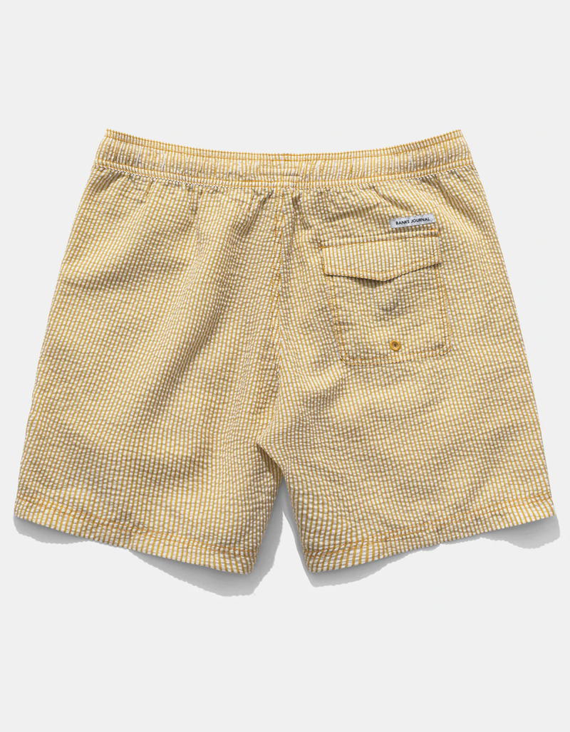 BANKS JOURNAL Tallows Mens Elastic Waist Boardshorts image number 1