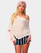 EDIKTED Barbie&trade; Fringe Knit Poncho image number 1
