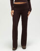 FULL TILT Cable Knit Womens Fold Over Pants image number 1