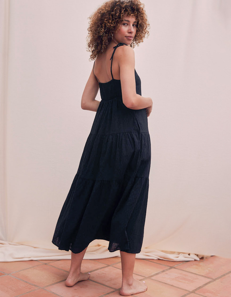 WEST OF MELROSE Tie Strap Tier Womens Midi Dress image number 5