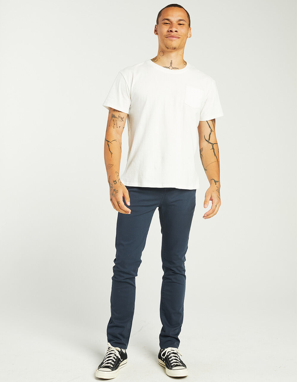 RSQ Mens Skinny Chino Pants - WASHED NAVY - 28x32 | Tillys