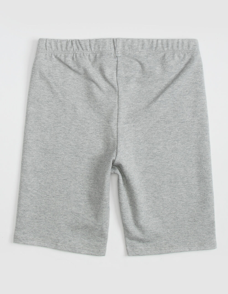 WHITE FAWN Solid Girls Heather Gray Bike Shorts image number 1