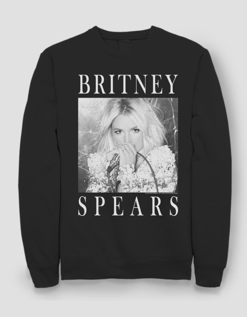 BRITNEY SPEARS Black + White Photo Crew Neck Sweatshirt image number 0