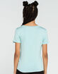 HEART & HIPS Basic Womens Mint Tee image number 3