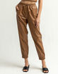 WEST OF MELROSE Vegan Leather Womens Joggers image number 2