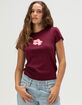 FULL TILT Hibiscus Womens Baby Tee image number 1