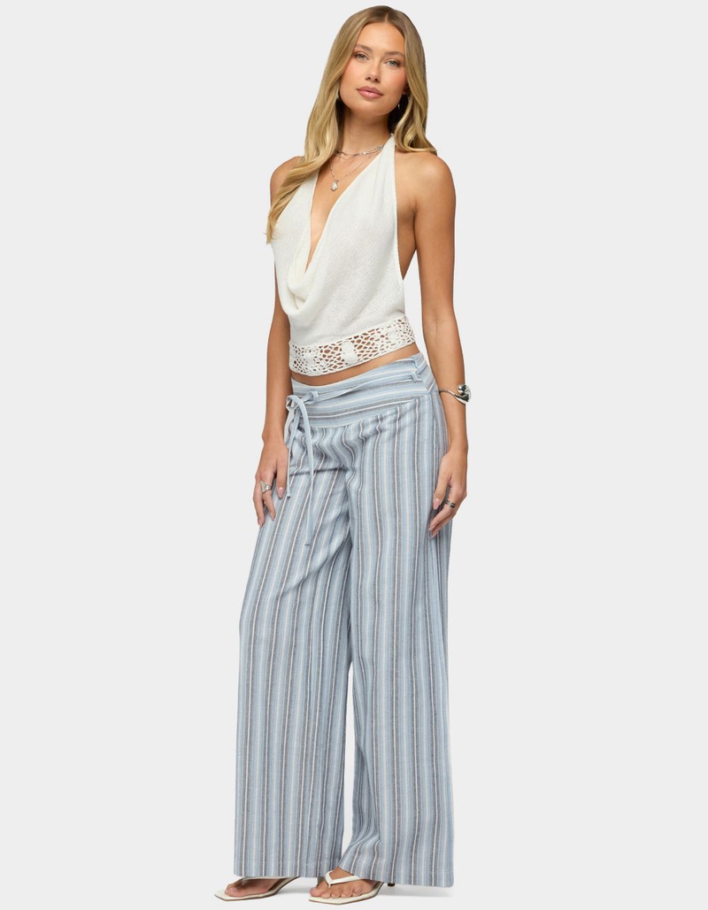 EDIKTED Chera Striped Wide Leg Pants image number 3