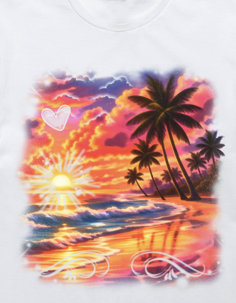 BEACH Sunset Airbrush Unisex Tee image number 1