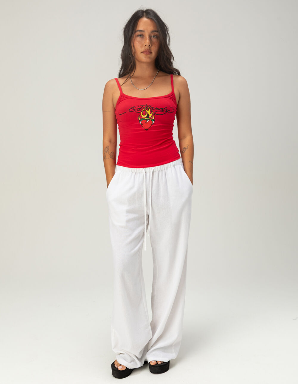 ED HARDY Cherry Womens Tank Top - RED | Tillys