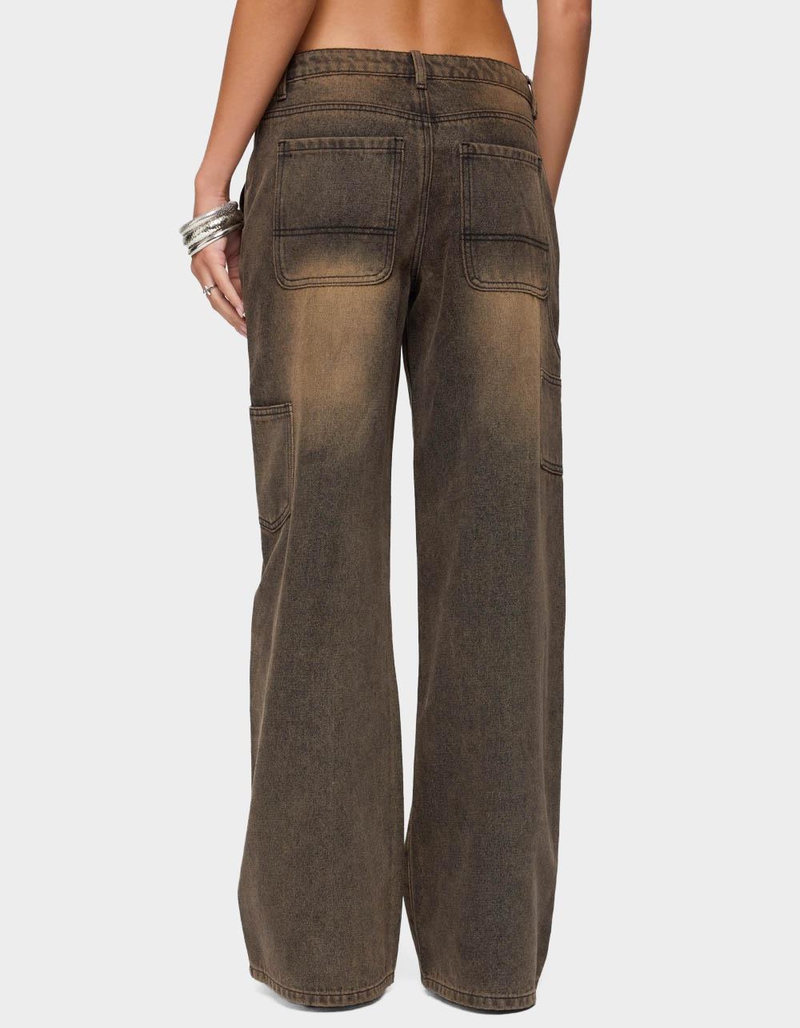 EDIKTED Ayla Low Rise Carpenter Jeans image number 2