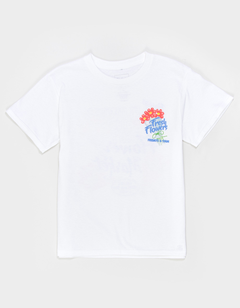 FULL TILT Flower Market Puff Ink Girls Boyfriend Tee image number 1