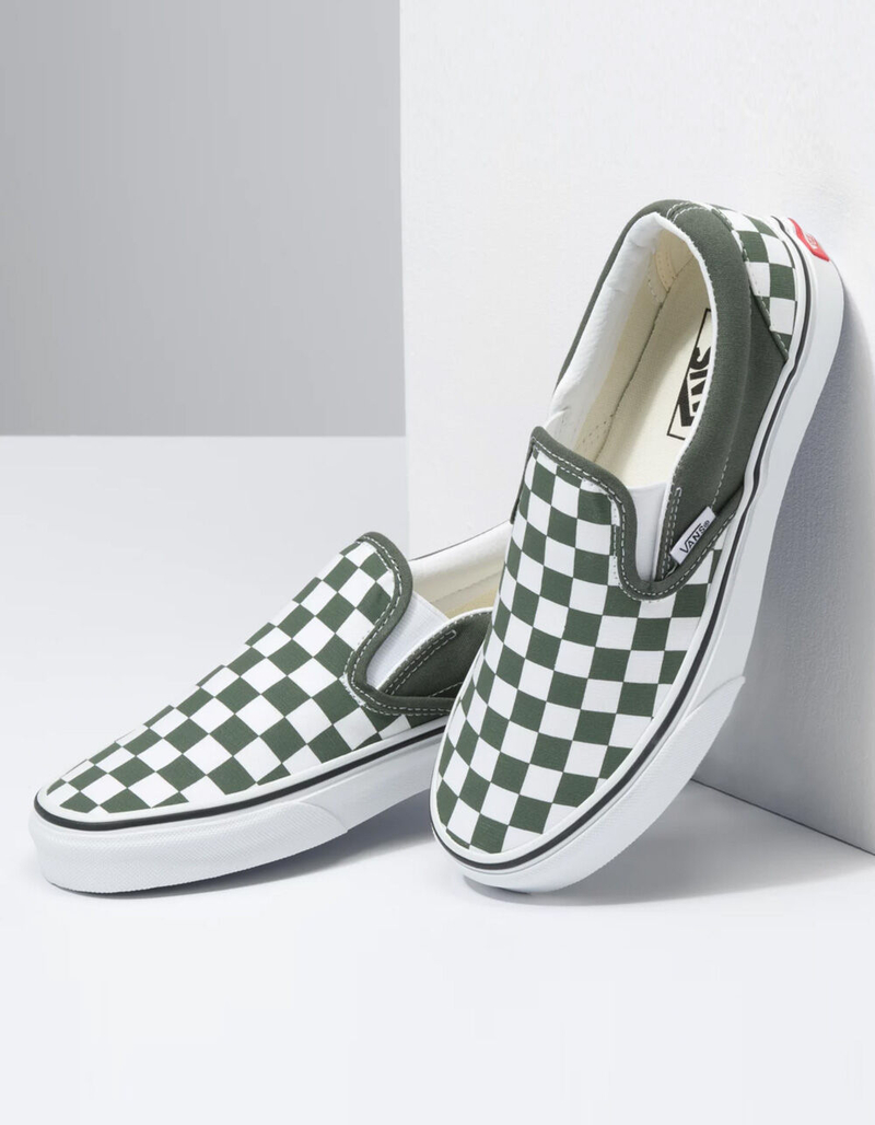 VANS Checkerboard Classic Womens Slip On Shoes image number 3