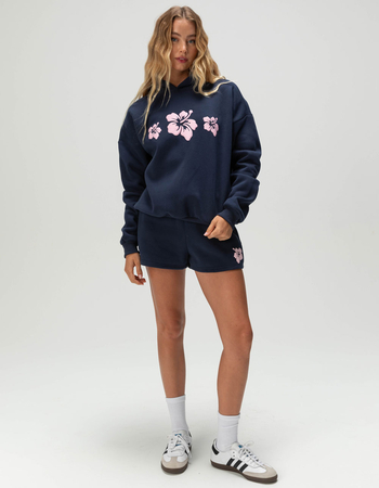 FULL TILT Puff Hibiscus Womens Hoodie Alternative Image