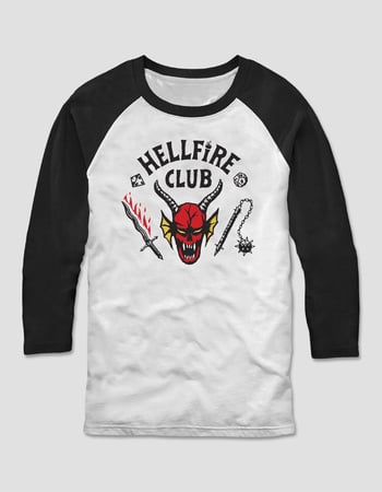 STRANGER THINGS Hellfire Club Unisex Raglan Tee Primary Image