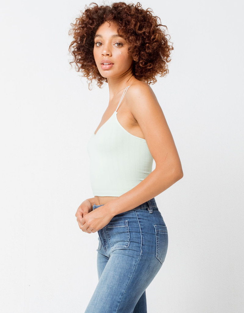 FULL TILT Strappy Seamless Mint Womens Cami image number 1