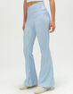 HAPPY CAMP3R Sky Blue Gingham Womens Active Pants image number 3
