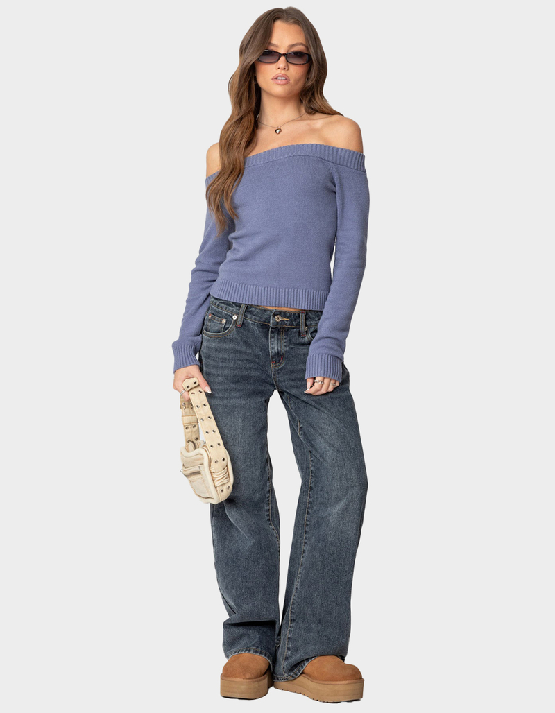 EDIKTED Elona Off Shoulder Knit Top image number 1