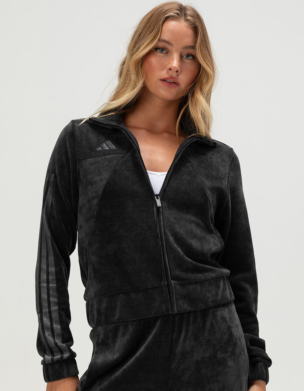 ADIDAS Tiro Womens Velour Track Jacket - BLACK | Tillys