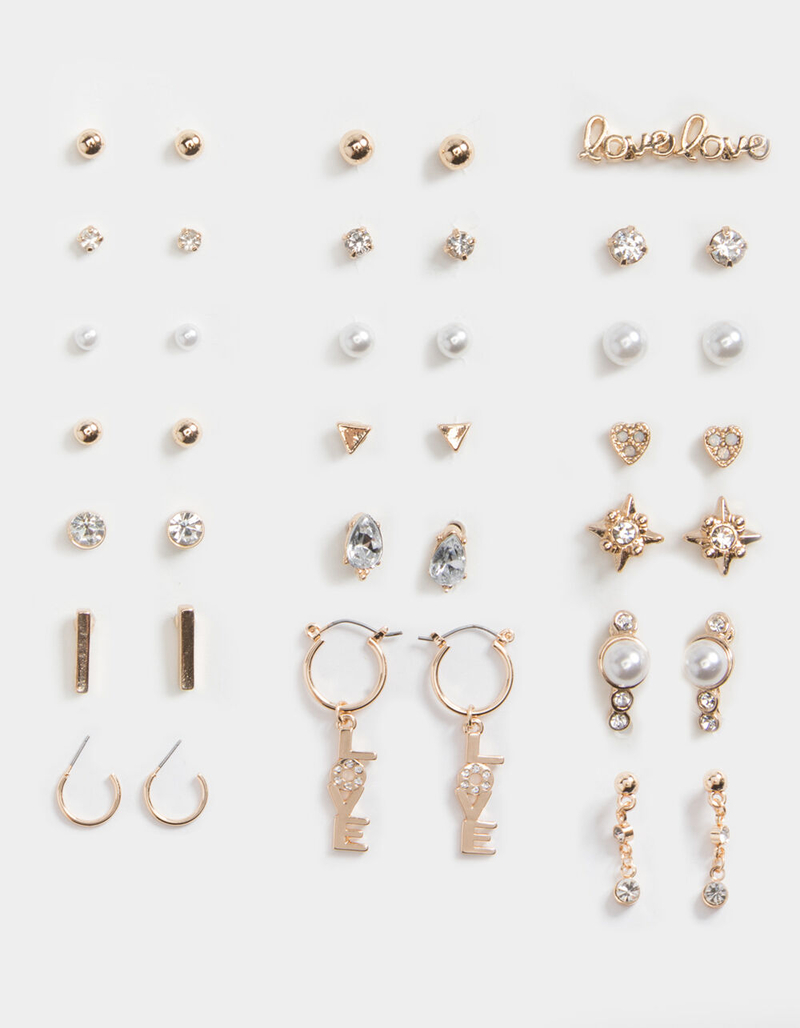 FULL TILT 20 Pair Love Earring Set image number 0