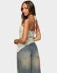 EDIKTED Beaded Sequin Asymmetric Halter Top image number 3