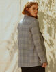 WEST OF MELROSE Womens Plaid Blazer image number 5