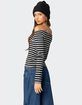 EDIKTED Nelligan Striped Off Shoulder Top image number 4