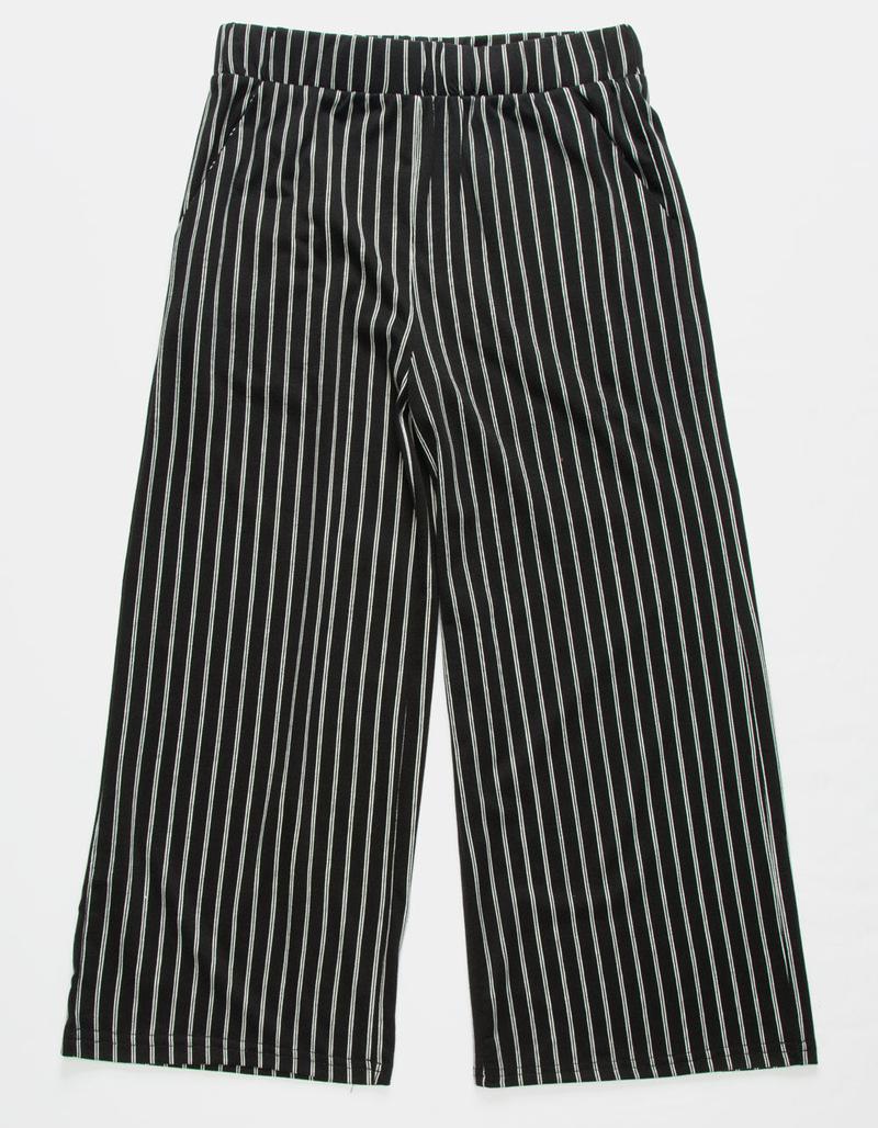 FULL TILT Stripe Crop Black & White Girls Palazzo Pants image number 0