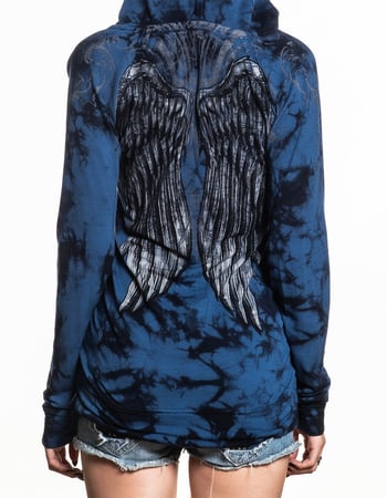 AFFLICTION Blade Killer Womens Long Sleeve Hooded Shirt Alternative Image