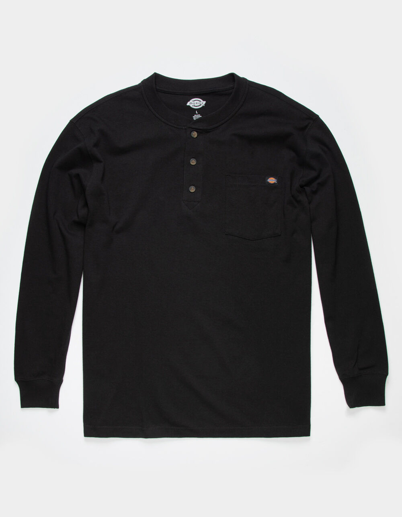 DICKIES Mens Black Pocket Henley image number 0