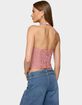 EDIKTED Evan Gingham Button Up Halter Top image number 3