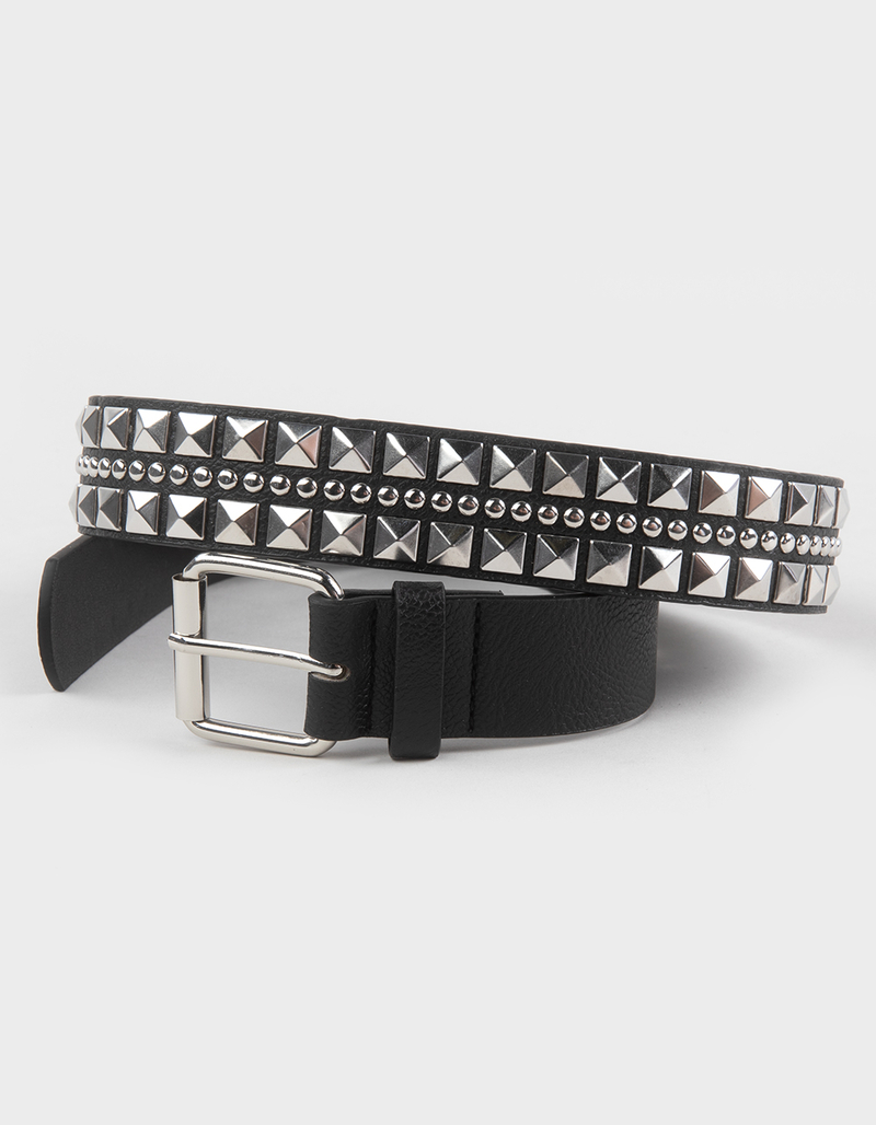 Mini Metal Pyramid Mens Belt image number 0