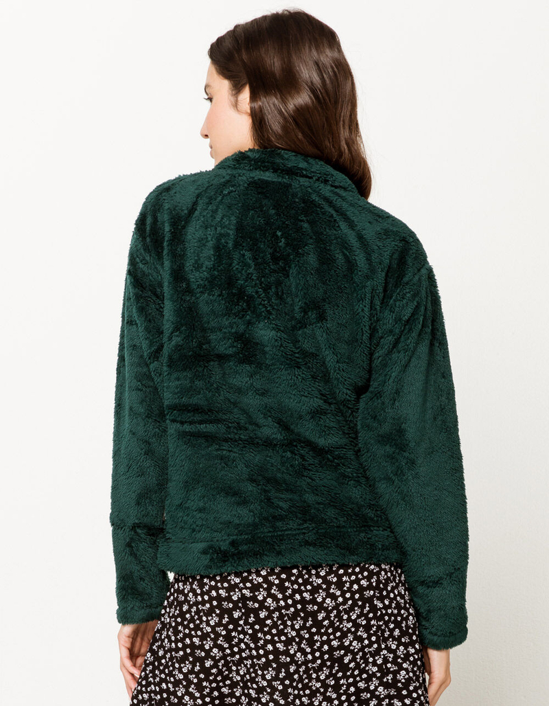 THE NORTH FACE Furry Fleece Quarter Zip Ponderosa Green Womens Sweatshirt image number 2