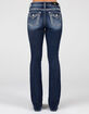 MISS ME Metallic Border Stitch Womens Bootcut Jeans image number 1