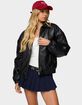 EDIKTED Halley Faux Leather Bomber Jacket image number 1