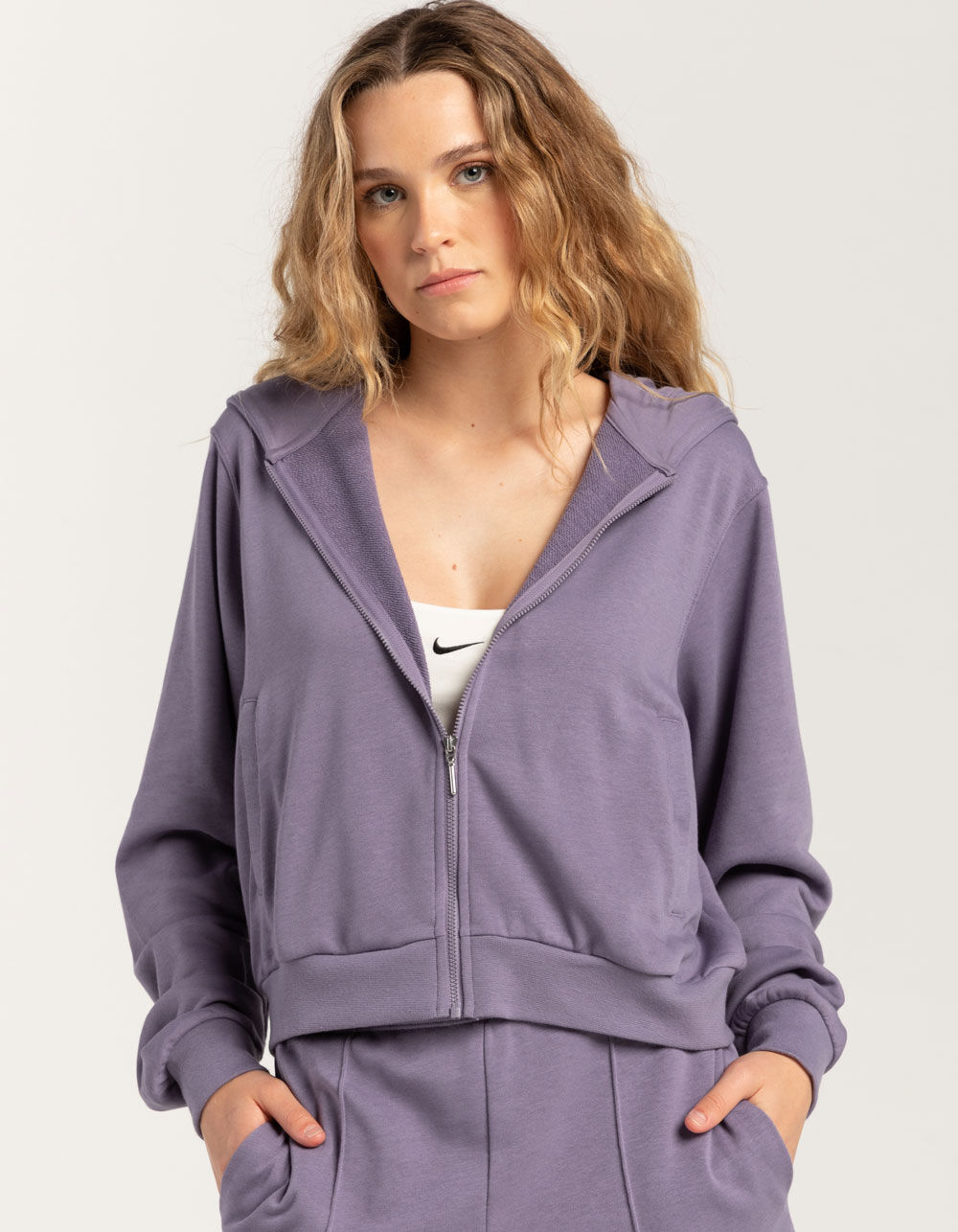 NIKE Sportswear Chill Terry Womens Zip Up Hoodie - PURPLE | Tillys