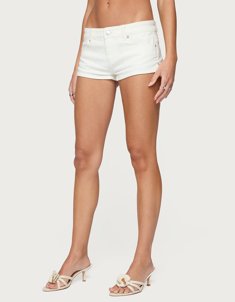 EDIKTED Jagger Low Rise Denim Shorts image number 3