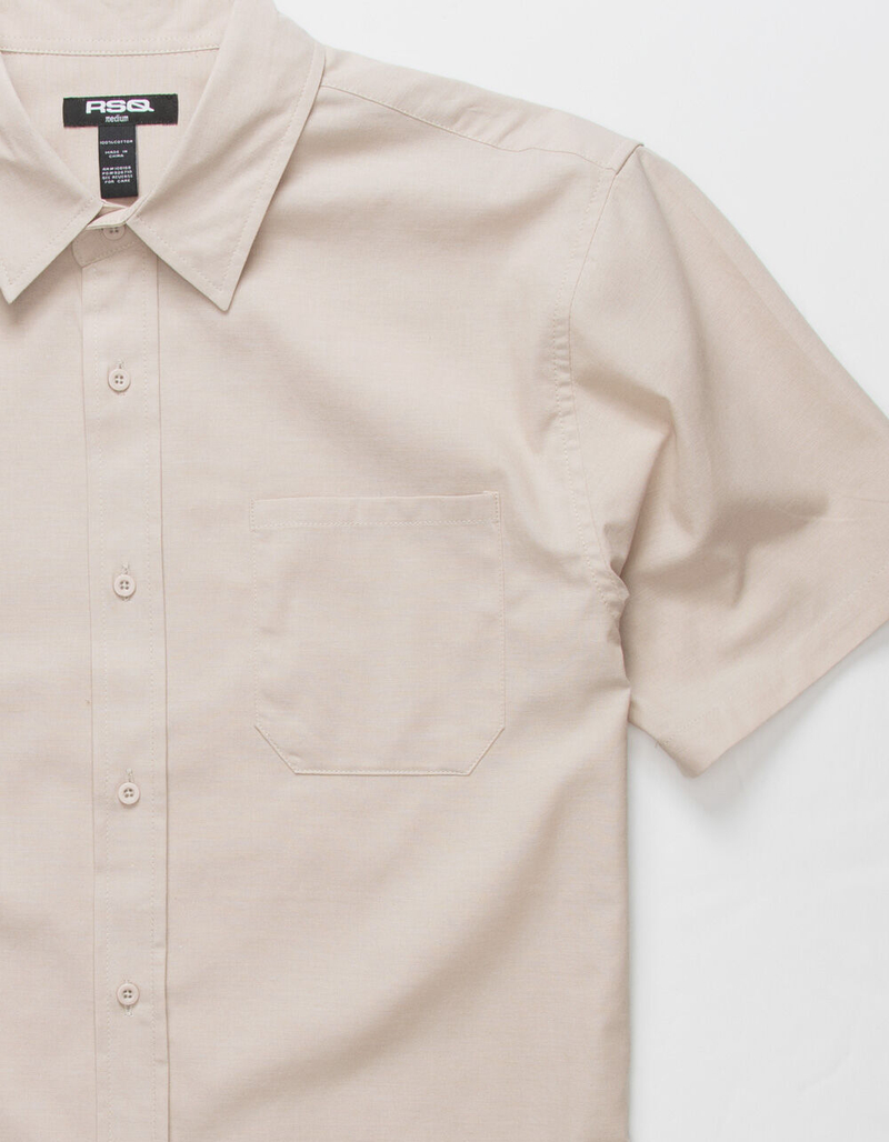 RSQ Mens Solid Chambray Button Up Shirt image number 6