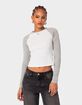EDIKTED Raya Long Sleeve Tee image number 1