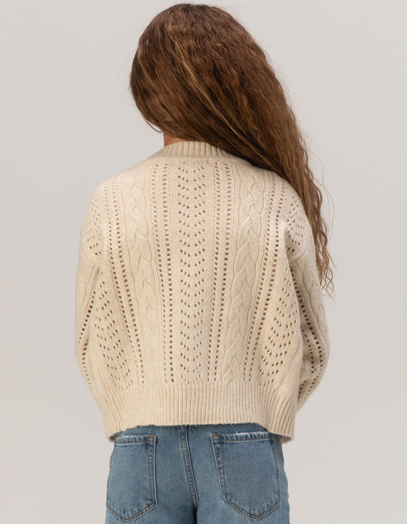 FULL TILT Cable Girls Cardigan image number 3