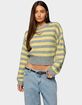 EDIKTED Penelope Fuzzy Striped Sweater image number 1
