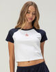 FULL TILT Womens Star Raglan Baby Tee image number 1